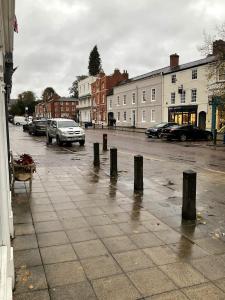 Wet and windy day in Market Harborough, good job we were inside!